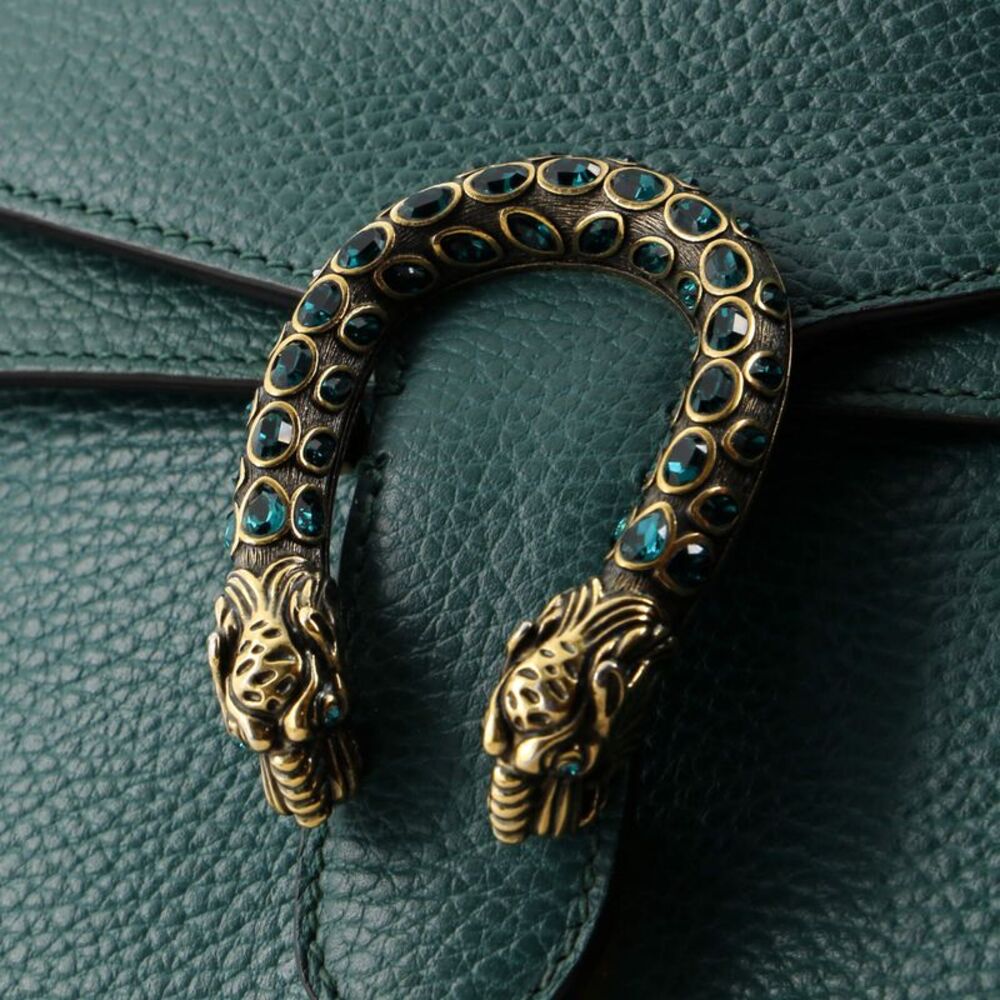 Gucci Dionysus Bag Leather Mini Green - Picture 6 of 7